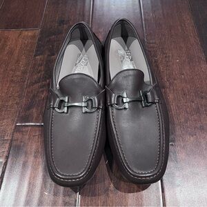 Salvatore Ferragamo Dark Brown Men’s Leather Loafers